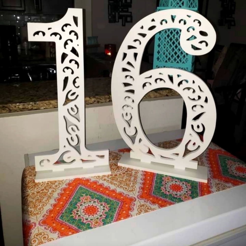3 sweet 16"s  table decor